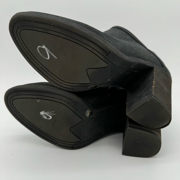 Lucky Brand Salza Black Leather Ankle Bootie Size 8 - Picture 11 of 14